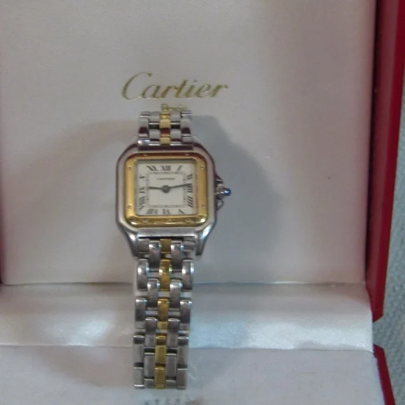 CARTIER GOLD AND SILVER LADIES WATCH - Picture 3 of 11